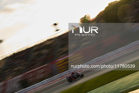 Marc Marquez (93) of Spain and Gresini Racing Moto GP Ducati during the free practice of the Motul Solidarity Grand Prix of Barcelona at Ric...