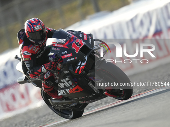 Maverick Vinales (12) of Spain and Aprilia Racing during the free practice of the Motul Solidarity Grand Prix of Barcelona at Ricardo Tormo...