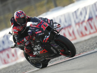 Maverick Vinales (12) of Spain and Aprilia Racing during the free practice of the Motul Solidarity Grand Prix of Barcelona at Ricardo Tormo...