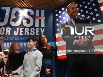 Congressman Josh Gottheimer of New Jersey announces his run for Governor at Runway Diner in South Hackensack, New Jersey, United States, on...