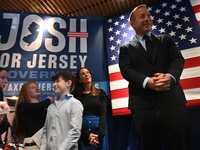 Congressman Josh Gottheimer of New Jersey announces his run for Governor at Runway Diner in South Hackensack, New Jersey, United States, on...