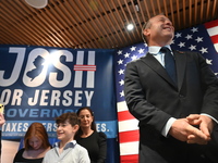 Congressman Josh Gottheimer of New Jersey announces his run for Governor at Runway Diner in South Hackensack, New Jersey, United States, on...