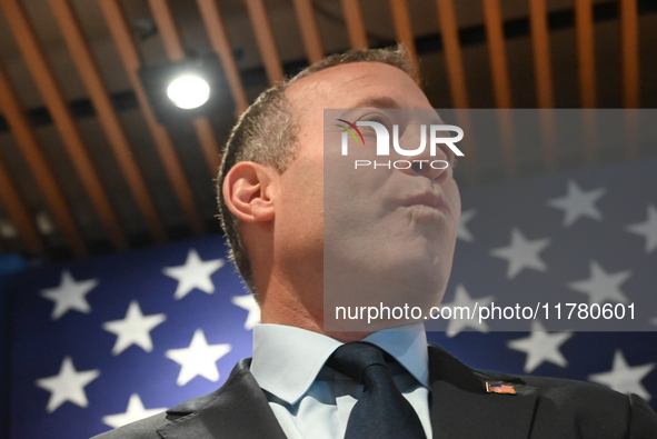 Congressman Josh Gottheimer of New Jersey announces his run for Governor at Runway Diner in South Hackensack, New Jersey, United States, on...