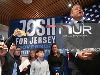 Congressman Josh Gottheimer of New Jersey announces his run for Governor at Runway Diner in South Hackensack, New Jersey, United States, on...