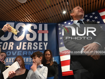 Congressman Josh Gottheimer of New Jersey announces his run for Governor at Runway Diner in South Hackensack, New Jersey, United States, on...