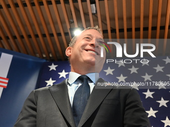 Congressman Josh Gottheimer of New Jersey announces his run for Governor at Runway Diner in South Hackensack, New Jersey, United States, on...