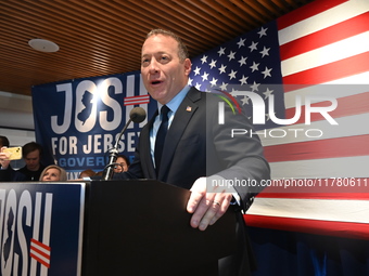 Congressman Josh Gottheimer of New Jersey announces his run for Governor at Runway Diner in South Hackensack, New Jersey, United States, on...