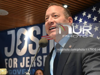 Congressman Josh Gottheimer of New Jersey announces his run for Governor at Runway Diner in South Hackensack, New Jersey, United States, on...