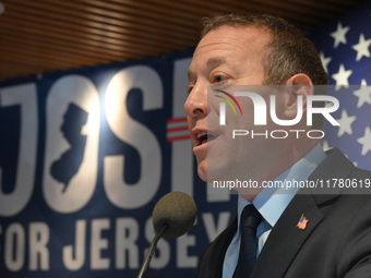 Congressman Josh Gottheimer of New Jersey announces his run for Governor at Runway Diner in South Hackensack, New Jersey, United States, on...