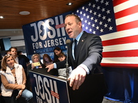 Congressman Josh Gottheimer of New Jersey announces his run for Governor at Runway Diner in South Hackensack, New Jersey, United States, on...