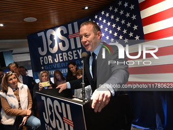 Congressman Josh Gottheimer of New Jersey announces his run for Governor at Runway Diner in South Hackensack, New Jersey, United States, on...