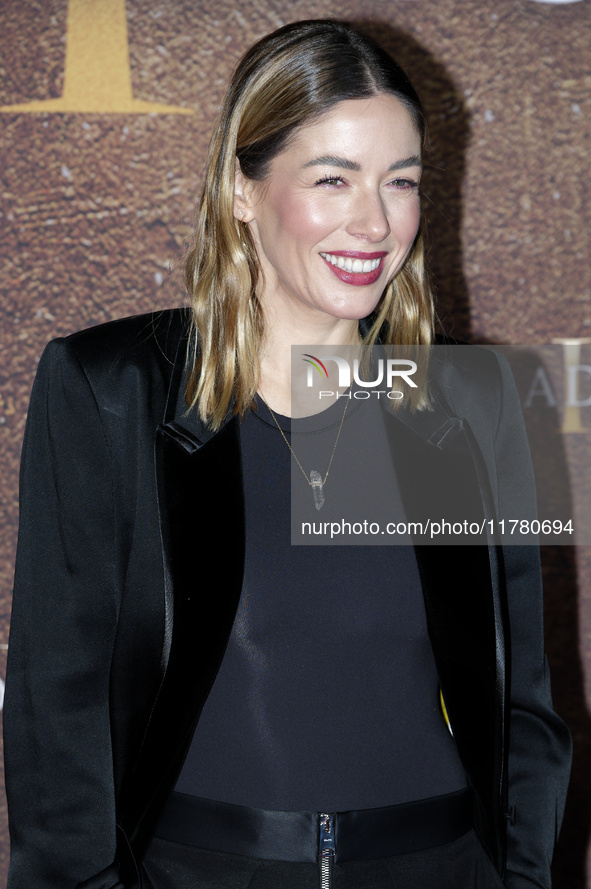 British actress, model, and television presenter naturalized Italian, Sarah Felberbaum, is on the red carpet of the film Il Gladiatore II at...