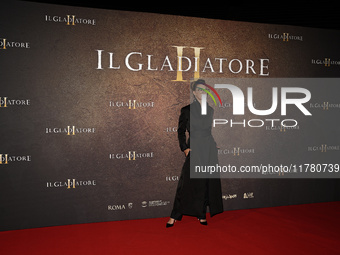 Milena Mancini attends the ''Gladiator II'' (Il Gladiatore II) special screening red carpet at Auditorium Parco Della Musica in Rome, Italy,...