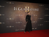 Milena Mancini attends the ''Gladiator II'' (Il Gladiatore II) special screening red carpet at Auditorium Parco Della Musica in Rome, Italy,...