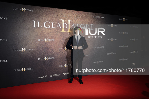 Alessandro Onorato, Councilor for Major Events, Sport, Tourism and Fashion, at the municipality of Rome, attends the ''Gladiator II'' (Il Gl...