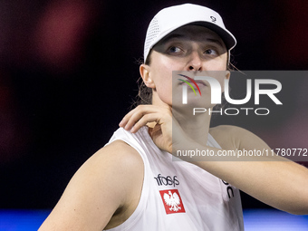 Iga Swiatek  during Billie Jean King Cup Finals match Spain vs Poland in Malaga Spain on 15 November 2024. (