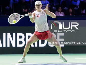 Iga Swiatek  during Billie Jean King Cup Finals match Spain vs Poland in Malaga Spain on 15 November 2024. (