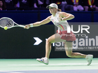 Iga Swiatek  during Billie Jean King Cup Finals match Spain vs Poland in Malaga Spain on 15 November 2024. (