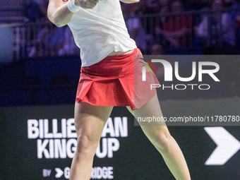 Iga Swiatek  during Billie Jean King Cup Finals match Spain vs Poland in Malaga Spain on 15 November 2024. (