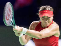 Paula Badosa  during Billie Jean King Cup Finals match Spain vs Poland in Malaga Spain on 15 November 2024. (