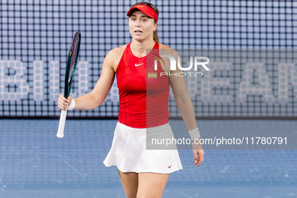 Paula Badosa  during Billie Jean King Cup Finals match Spain vs Poland in Malaga Spain on 15 November 2024. 