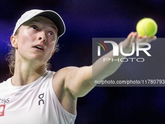 Iga Swiatek  during Billie Jean King Cup Finals match Spain vs Poland in Malaga Spain on 15 November 2024. (