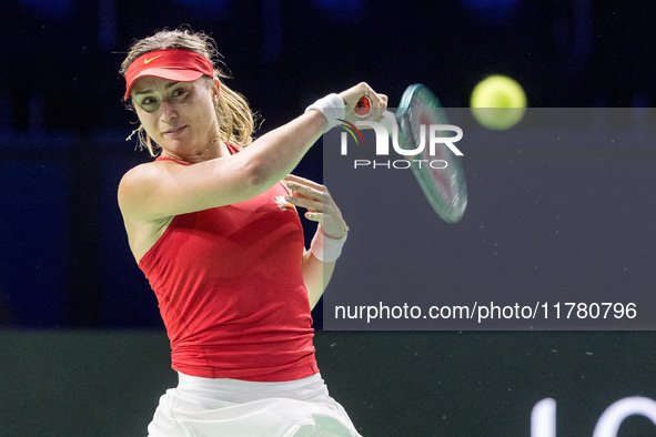 Paula Badosa  during Billie Jean King Cup Finals match Spain vs Poland in Malaga Spain on 15 November 2024. 