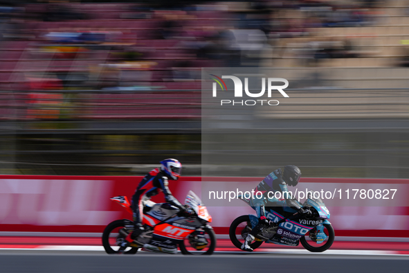 Marcos Uriarte (89) of Spain and CFMOTO Aspar Team during the free practice of the Motul Solidarity Grand Prix of Barcelona at Ricardo Tormo...