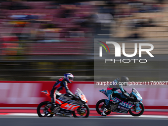 Marcos Uriarte (89) of Spain and CFMOTO Aspar Team during the free practice of the Motul Solidarity Grand Prix of Barcelona at Ricardo Tormo...