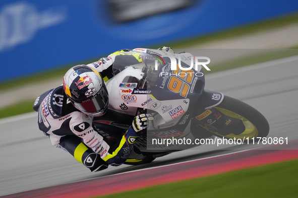 Collin Veijer (95) of Netherlands and Liqui Moly Husqvarna Intact GP during the free practice of the Motul Solidarity Grand Prix of Barcelon...