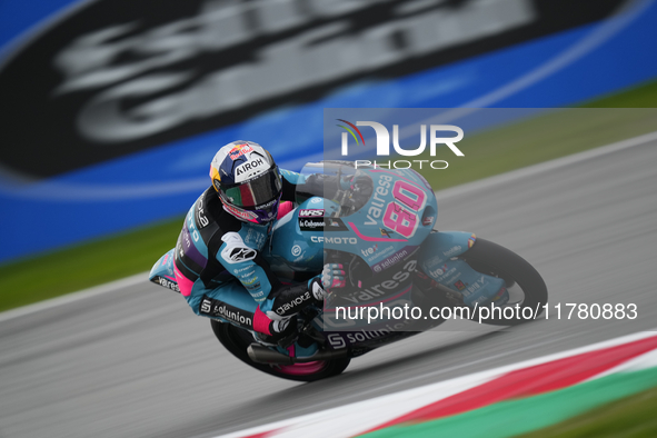 David Alonso (80) of Colombia and CFMoto Gaviota Aspar Team during the free practice of the Motul Solidarity Grand Prix of Barcelona at Rica...