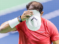 Rafael Nadal  during training before Davis Cup Final in Malaga Spain on 15 November 2024. (