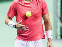 Rafael Nadal  during training before Davis Cup Final in Malaga Spain on 15 November 2024. (