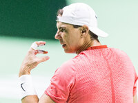 Rafael Nadal  during training before Davis Cup Final in Malaga Spain on 15 November 2024. (