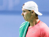 Rafael Nadal  during training before Davis Cup Final in Malaga Spain on 15 November 2024. (