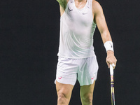 Rafael Nadal  during training before Davis Cup Final in Malaga Spain on 15 November 2024. (