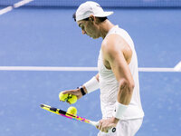 Rafael Nadal  during training before Davis Cup Final in Malaga Spain on 15 November 2024. (