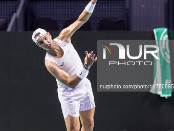 Rafael Nadal  during training before Davis Cup Final in Malaga Spain on 15 November 2024. (