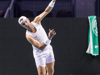 Rafael Nadal  during training before Davis Cup Final in Malaga Spain on 15 November 2024. (