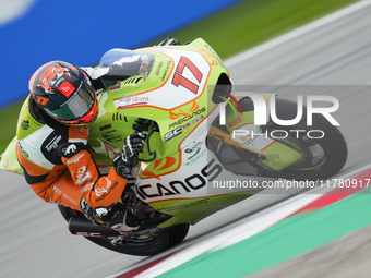 David Munoz (17) of Spain and Preicanos Racing Team Kalex during the free practice of the Motul Solidarity Grand Prix of Barcelona at Ricard...