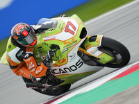 David Munoz (17) of Spain and Preicanos Racing Team Kalex during the free practice of the Motul Solidarity Grand Prix of Barcelona at Ricard...