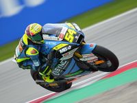 Fermin Aldeguer (54) of Spain and Beta Tools Speedup Boscoscuro during the free practice of the Motul Solidarity Grand Prix of Barcelona at...