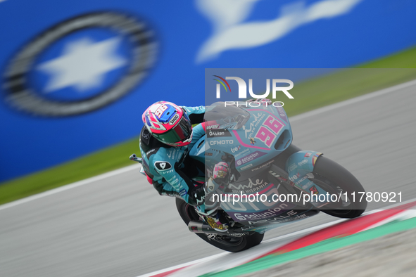 Jake Dixon (96) of Great Britain and Cfmoto Inde Aspar Team Kalex during the free practice of the Motul Solidarity Grand Prix of Barcelona a...