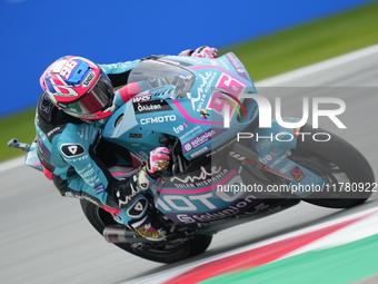 Jake Dixon (96) of Great Britain and Cfmoto Inde Aspar Team Kalex during the free practice of the Motul Solidarity Grand Prix of Barcelona a...