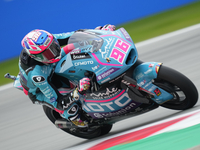 Jake Dixon (96) of Great Britain and Cfmoto Inde Aspar Team Kalex during the free practice of the Motul Solidarity Grand Prix of Barcelona a...