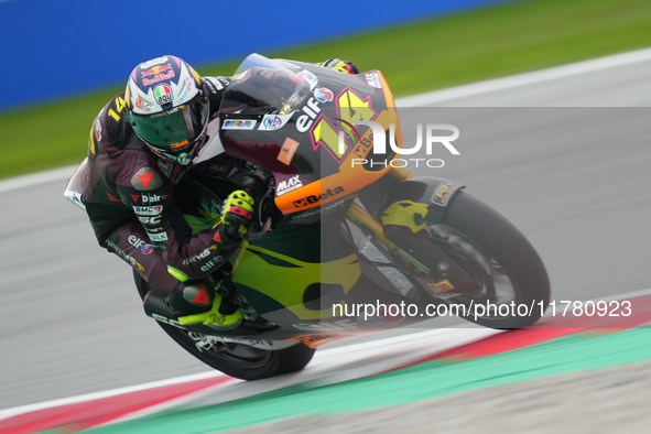 Tony Arbolino (14) of Italy and Elf Marc Vds Racing Team Kalex during the free practice of the Motul Solidarity Grand Prix of Barcelona at R...