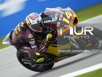 Tony Arbolino (14) of Italy and Elf Marc Vds Racing Team Kalex during the free practice of the Motul Solidarity Grand Prix of Barcelona at R...