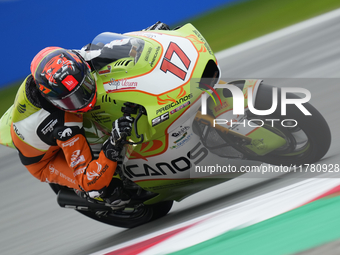 David Munoz (17) of Spain and Preicanos Racing Team Kalex during the free practice of the Motul Solidarity Grand Prix of Barcelona at Ricard...