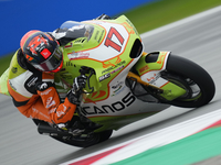 David Munoz (17) of Spain and Preicanos Racing Team Kalex during the free practice of the Motul Solidarity Grand Prix of Barcelona at Ricard...