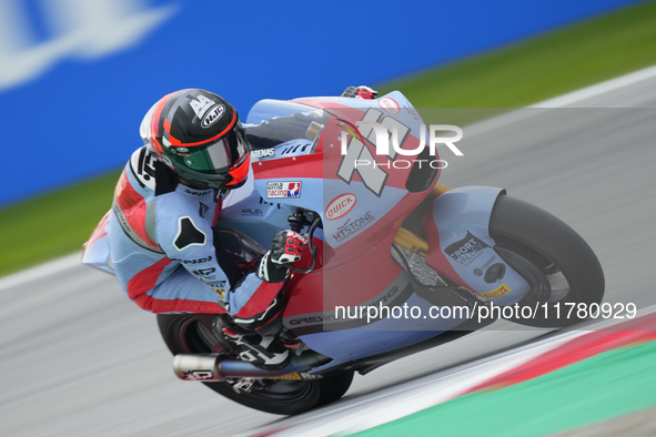 Albert Arenas (75) of Spain and Qjmotor Gresini Moto2 Kalex during the free practice of the Motul Solidarity Grand Prix of Barcelona at Rica...